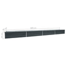 hævet plantekasse 600x80x45 cm galvaniseret stål antracitgrå