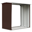 brændeskur 172 x 91 x 154 cm galvaniseret stål brun