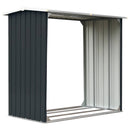 brændeskur 172 x 91 x 154 cm galvaniseret stål antracitgrå