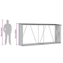 brændeskur til haven 330x84x152 cm galvaniseret stål brun