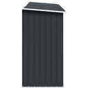 brændeskur til haven 330x84x152 cm galvaniseret stål antracitgrå