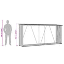 brændeskur til haven 330x84x152 cm galvaniseret stål antracitgrå