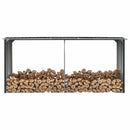 brændeskur 330 x 92 x 153 cm galvaniseret stål antracitgrå
