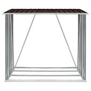 brændeskur til haven 163x83x154 cm galvaniseret stål brun
