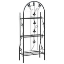 plantestativ med 3 hylder 52x28x128 cm jern sort
