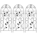 plantestativer 3 stk. 40x100 cm jern sort