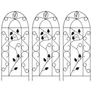 plantestativer 3 stk. 40x100 cm jern sort