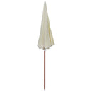 parasol med stålstang 240 cm sandfarvet