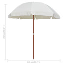 parasol med stålstang 240 cm sandfarvet