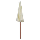 parasol med stålstang 300 cm sandfarvet