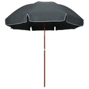 parasol med stålstang 300 cm antracitgrå