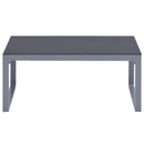 sofabord 90x50x40 cm aluminium