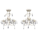 krystallysekroner 2 stk. elegant hvid