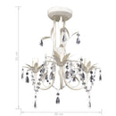 krystallysekroner 4 stk. elegant hvid