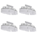 loftlampe med ellipseformede glasskærme 4 stk. E14