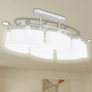 loftlampe med ellipseformede glasskærme 4 stk. E14