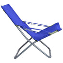 foldbare strandstole 2 stk. stof blå