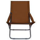 foldbare strandstole 2 stk. stof brun