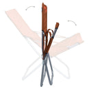 foldbare strandstole 2 stk. stof brun