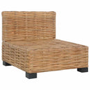 sofa uden armlæn med hynder naturlig rattan