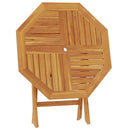 foldbart havebord 85x85x76 cm massivt teaktræ