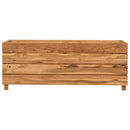 højbed 100x40x38 cm genanvendt teaktræ og stål