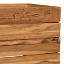 højbed 100x40x38 cm genanvendt teaktræ og stål