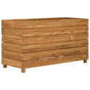 højbed 100x40x55 cm genanvendt teaktræ og stål