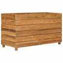 højbed 100x40x55 cm genanvendt teaktræ og stål