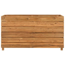 højbed 100x40x55 cm genanvendt teaktræ og stål