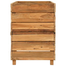højbed 100x40x55 cm genanvendt teaktræ og stål
