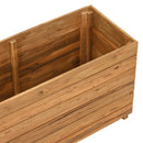 højbed 100x40x55 cm genanvendt teaktræ og stål