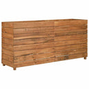 højbed 150x40x72 cm genanvendt teaktræ og stål