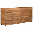 højbed 150x40x72 cm genanvendt teaktræ og stål
