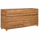 højbed 150x40x72 cm genanvendt teaktræ og stål