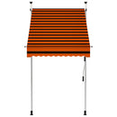 manuel foldemarkise 100 cm orange og brun