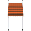 manuel foldemarkise 150 cm orange og brun