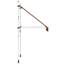 manuel foldemarkise 150 cm orange og brun