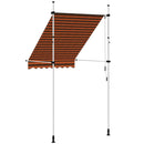 manuel foldemarkise 150 cm orange og brun