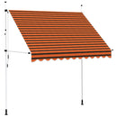 manuel foldemarkise 250 cm orange og brun