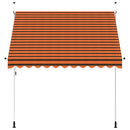 manuel foldemarkise 250 cm orange og brun