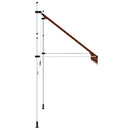 manuel foldemarkise 250 cm orange og brun
