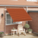 manuel foldemarkise 250 cm orange og brun