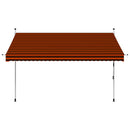 manuel foldemarkise 300 cm orange og brun