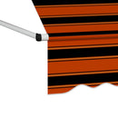 manuel foldemarkise 300 cm orange og brun