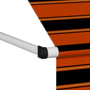 manuel foldemarkise 300 cm orange og brun