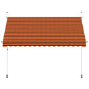manuel foldemarkise 350 cm orange og brun