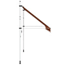 manuel foldemarkise 350 cm orange og brun