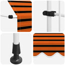 manuel foldemarkise 350 cm orange og brun