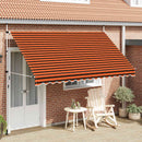 manuel foldemarkise 350 cm orange og brun
